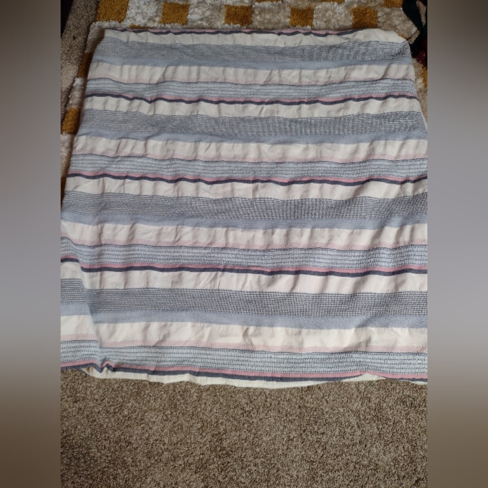 Anthropologie Camila Woven Striped Duvet Cover Queen Bohemian Boho